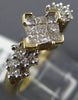 ESTATE .50CT DIAMOND 14K YELLOW GOLD 3D CLASSIC ROUND & PRINCESS ENGAGEMENT RING