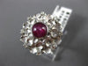 ANTIQUE LARGE 1.02CT DIAMOND & AAA STAR SAPPHIRE 14KT WHITE GOLD 3D RING #25346
