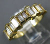 ESTATE WIDE 1.25CT BAGUETTE DIAMOND 14KT YELLOW GOLD 3D ANNIVERSARY RING #9886