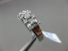 ESTATE 1.49CT DIAMOND 14KT WHITE GOLD 3D 5 STONE SQUARE WEDDING ANNIVERSARY RING