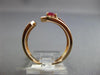 ESTATE WIDE .98CT ROUND DIAMOND & AAA RUBY 14KT ROSE GOLD 3D TAPER BELT FUN RING