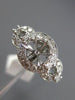 ESTATE WIDE .74CT DIAMOND 14KT WHITE GOLD 3D FILIGREE SEMI MOUNT ENGAGEMENT RING