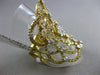 ESTATE MASSIVE 1.79CT DIAMOND 18KT WHITE GOLD 3D FLOWER OPEN FILIGREE FUN RING