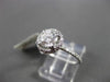 ESTATE 1.17CT ROUND DIAMOND 14KT WHITE GOLD HALO 3D SOLITAIRE ENGAGEMENT RING