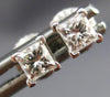 ESTATE .40CT DIAMOND 14KT WHITE GOLD 3D CLASSIC SOLITAIRE STUD EARRINGS #17279