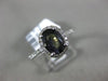 ESTATE 1.99CT DIAMOND & AAA ALEXANDRITE 14K WHITE GOLD OVAL HALO ENGAGEMENT RING