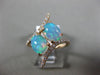 ESTATE 1.80CT DIAMOND & AAA AUSTRALIAN OPAL 14KT YELLOW GOLD 3D SNAKE OVAL RING