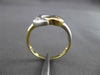 ESTATE .07CT DIAMOND 14KT WHITE & YELLOW GOLD ETOILE LOVE NOT MOON RING #24511