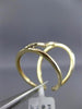 ESTATE LARGE .18CT DIAMOND 14KT YELLOW GOLD 3D DOUBLE ROW S SNAKE WAVE FUN RING