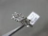 ESTATE 1.01CT DIAMOND 14K WHITE GOLD 3D 3 FLOWER CLUSTER FRIENDSHIP PROMISE RING