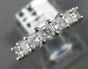 ESTATE .88CT DIAMOND 14K WHITE GOLD CLASSIC SEVEN STONE ANNIVERSARY RING #18945