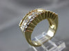 ESTATE 1.80CT ROUND & BAGUETTE DIAMOND 14KT YELLOW GOLD ANNIVERSARY RING #20382
