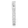 ESTATE 3.10CT DIAMOND 14KT WHITE GOLD 3D INSIDE OUT LUCIDA HUGGIE HOOP EARRINGS