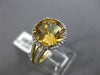 ESTATE 3.52CT DIAMOND & AAA CITRINE 14KT YELLOW GOLD ROUND HALO ENGAGEMENT RING