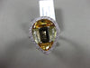 ESTATE WIDE 4.01CT DIAMOND & MULTI GEM 14KT WHITE GOLD 3D PEAR SHAPE HALO RING