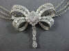 LARGE 2.20CT DIAMOND 18K WHITE GOLD HANDCRAFTED FILIGREE BY THE YARD NECKLACE