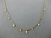 ESTATE .09CT DIAMOND 18KT ROSE GOLD 3D CHANDELIER BY THE YARD FLOATING NECKLACE