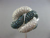 EXTRA LARGE 3.6CT WHITE & BLUE DIAMOND 18K WHITE GOLD LOVE KNOT ANNIVERSARY RING
