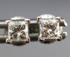 ESTATE .40CT DIAMOND 14KT WHITE GOLD 3D CLASSIC SOLITAIRE STUD EARRINGS #17279