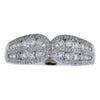 ESTATE .84CT DIAMOND 18K WHITE GOLD 3D CLASSIC CHANNEL MILGRAIN ANNIVERSARY RING