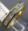 ESTATE .50CT DIAMOND 14KT YELLOW GOLD 3D CHANNEL SEMI ETERNITY ANNIVERSARY RING