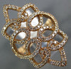 ESTATE LARGE .80CT DIAMOND 14KT ROSE GOLD CLASSIC OPEN FILIGREE FLOWER FUN RING