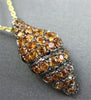 ESTATE 1.36CT YELLOW SAPPHIRE 14KT YELLOW & BLACK GOLD SEA SHELL PENDANT & CHAIN