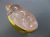 ANTIQUE MASSIVE 50.0CT AAA PINK QUARTZ 18K YELLOW GOLD 3D HANDCRAFTED LUCKY RING