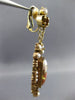 ANTIQUE AAA PEARL & ENAMEL 14KT YELLOW & ROSE GOLD 3D CLIP ON EARRINGS #21682