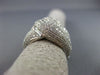 ESTATE MASSIVE 1.92CT DIAMOND 18KT WHITE GOLD 3D LOVE KNOT MULTI ROW LOVE RING