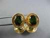 ANTIQUE LARGE 8.0CT AAA GREEN TOURMALINE 14KT ROSE GOLD 3D OVAL MENS CUFFLINKS