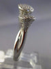 ESTATE WIDE 1.30CT DIAMOND 14KT WHITE GOLD 3D CRISS CROSS OVAL CLUSTER LOVE RING