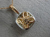 ESTATE .76CT WHITE & FANCY YELLOW DIAMOND 18KT WHITE & ROSE GOLD 3D HALO PENDANT