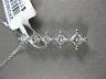 ESTATE LARGE .50CT PRINCESS DIAMOND 14K WHITE GOLD 3D JOURNEY GRADUATING PENDANT