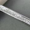 ESTATE WIDE 1.50CT DIAMOND 14KT WHITE GOLD PRINCES CUT INVISIBLE TENNIS BRACELET