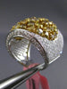 ESTATE MASSIVE GIA 8.41CT INTENSE FANCY YELLOW & PINK DIAMOND 18K GOLD OVAL RING