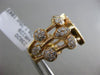 ESTATE 1.26CT DIAMOND 18KT ROSE GOLD 3D CLUSTER MULTI ROW & SHAPE BAMBOO RING