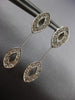 ESTATE .80CT DIAMOND 14KT WHITE GOLD 3D MARQUISE SHAPE HANGING EARRINGS #16159