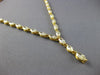 ESTATE LARGE 13.96CT FANCY YELLOW DIAMOND 18K YELLOW GOLD ETERNITY LOVE NECKLACE