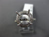 ESTATE LARGE .65CT DIAMOND 14KT WHITE GOLD ROUND HALO SEMI MOUNT ENGAGMENT RING