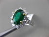 ESTATE 3.47CT DIAMOND & EMERALD PLATINUM 18K YELLOW GOLD ENGAGEMENT RING E/F VVS