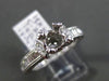 ESTATE WIDE .65CT DIAMOND 18KT WHITE GOLD 3D FILIGREE SEMI MOUNT ENGAGEMENT RING