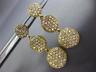 ESTATE LARGE 1.50CT DIAMOND 14KT YELLOW GOLD 3D CLUSTER JOURNEY HANGING EARRINGS