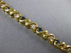 ESTATE 3.09CT DIAMOND & AAA SAPPHIRE 14K YELLOW GOLD 3D INFINITY TENNIS BRACELET