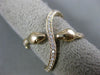 ESTATE .25CT DIAMOND 14KT ROSE GOLD 3D INFINITY SNAKE CRISS CROSS LOVE FUN RING