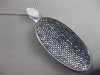 ESTATE LARGE 8.88CT WHITE & BLACK DIAMOND 14KT WHITE GOLD OVAL FLOATING PENDANT