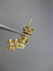 ESTATE LARGE .50CT DIAMOND 14KT YELLOW GOLD FOUR LEAF CLOVER CHANDELIER EARRINGS