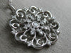 ESTATE LARGE .58CT DIAMOND 14KT YELLOW GOLD 3D FILIGREE FLOWER SNOWFLAKE PENDANT