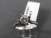 ESTATE .40CT DIAMOND 14KT WHITE GOLD 3D CLASSIC SOLITAIRE ENGAGEMENT RING #23091