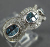 ESTATE WIDE 1.5CT WHITE & BLUE DIAMOND 14K WHITE GOLD INVISIBLE ANNIVERSARY RING